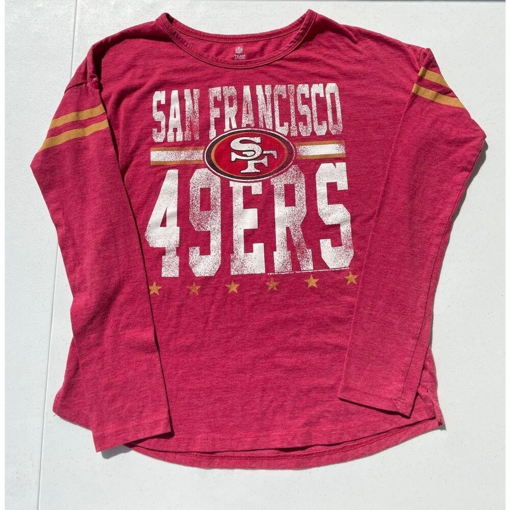 San Francisco 49ers Women’s Long Sleeve Shirt NFL Team Apparel Red Small